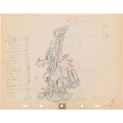 Goofy and Donald Duck production drawing from Moose Hunters