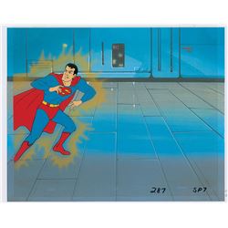 Superman production cel from Super Friends