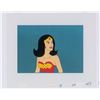 Image 1 : Wonder Woman production cel and drawing from Super Friends