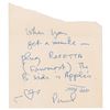 Image 1 : Paul McCartney Autograph Note Signed