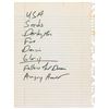 Image 1 : Bruce Springsteen Handwritten Setlist