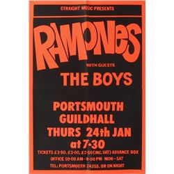 Ramones 1980 Portsmouth Guildhall England Poster