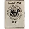 Image 1 : Monte Melnick’s Handmade Ramones Backstage Pass
