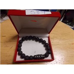 NEW BRACELET - PRECIOUS STONE WITH HEMATITE CLASP