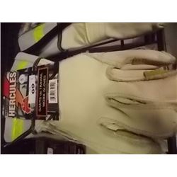 HERCULES LEATHER WORK GLOVES - NEW - S
