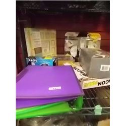 LOT OF GAMES, PICTURE FRAMES, BINDERS ETC