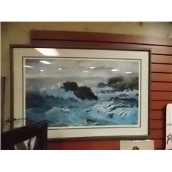 FRAMED LIMITED EDITION PRINT - BREAK IN THE STORM - MARK HOBSON - APPROX. RETAIL $500