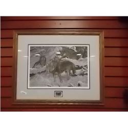 FRAMED LIMITED EDITION PRINT - WINTER SHADOWS - - M VISSER - FROM ESTATE - INCLUDES COMMEMORATIVE  S
