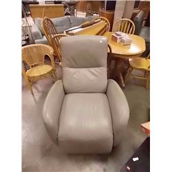 LEATHER SWIVEL CHAIR - GREY