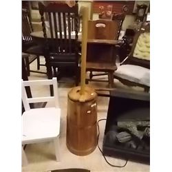LARGE VINTAGE WOOD BUTTER CHURN