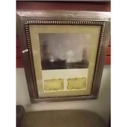 FRAMED PRINT - VINTAGE DESIGN TALL SHIP - CALENDAR