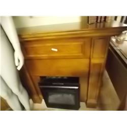 WOOD FIRE PLACE SURROUND WITH ELECTRIC INSERT
