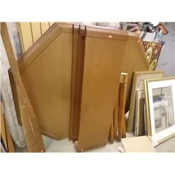 WOOD OCTAGON TABLE & 2 LEAFS
