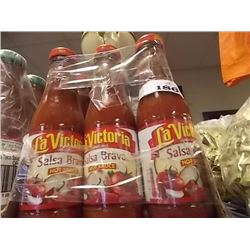 HOT SAUCE -  "LA VICTORIA" - 6X8 OZ SALSA BRAVA - SPICEY