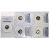 Image 1 : Australia, Five Cents, 1999, 2000, 2001, 2002, 2003 PCGS MS66-MS67 (5 coins)