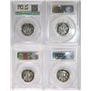 Image 2 : Australia, Ten Cents, 2002, 2003, 2004, 2005 PCGS MS67-MS68 (4 coins)