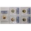 Image 1 : Australia, One Dollar, 2008-2009 Land Series PCGS MS65-MS67 (5 coins)