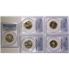 Image 1 : Australia, One Dollar, 2009 commemoratives PCGS MS65-MS66 (5 coins)