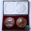 Image 2 : 1869 2-coin City of London Commemorative Medals in original double Mint Box (EIMER #1604). These Med