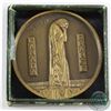 Image 2 : 1936 Canadian Vimy Ridge Memorial Pilgrimage Bronze Medal in the original display box. 50mm in diame