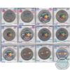 Image 1 : 2000, 2001, 2002, 2003 & 2004 High Level Alberta Enamelled $10 Trade Tokens. This lot includes 2x 20