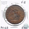 Image 1 : 1857 PC-6D Bank of Upper Canada Token. 33 mm in Diameter