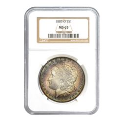 1885-O $1 Morgan Silver Dollar - NGC MS63