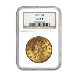 1894 $20 Liberty NGC MS62