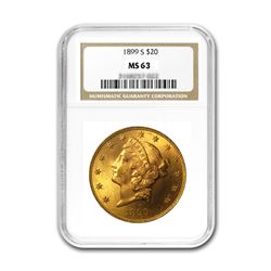 1899-S $20 Liberty NGC MS63