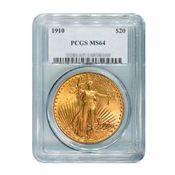 1910 $20 Saint Gaudens PCGS MS64
