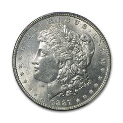 1887 $1 Morgan Silver Dollar AU