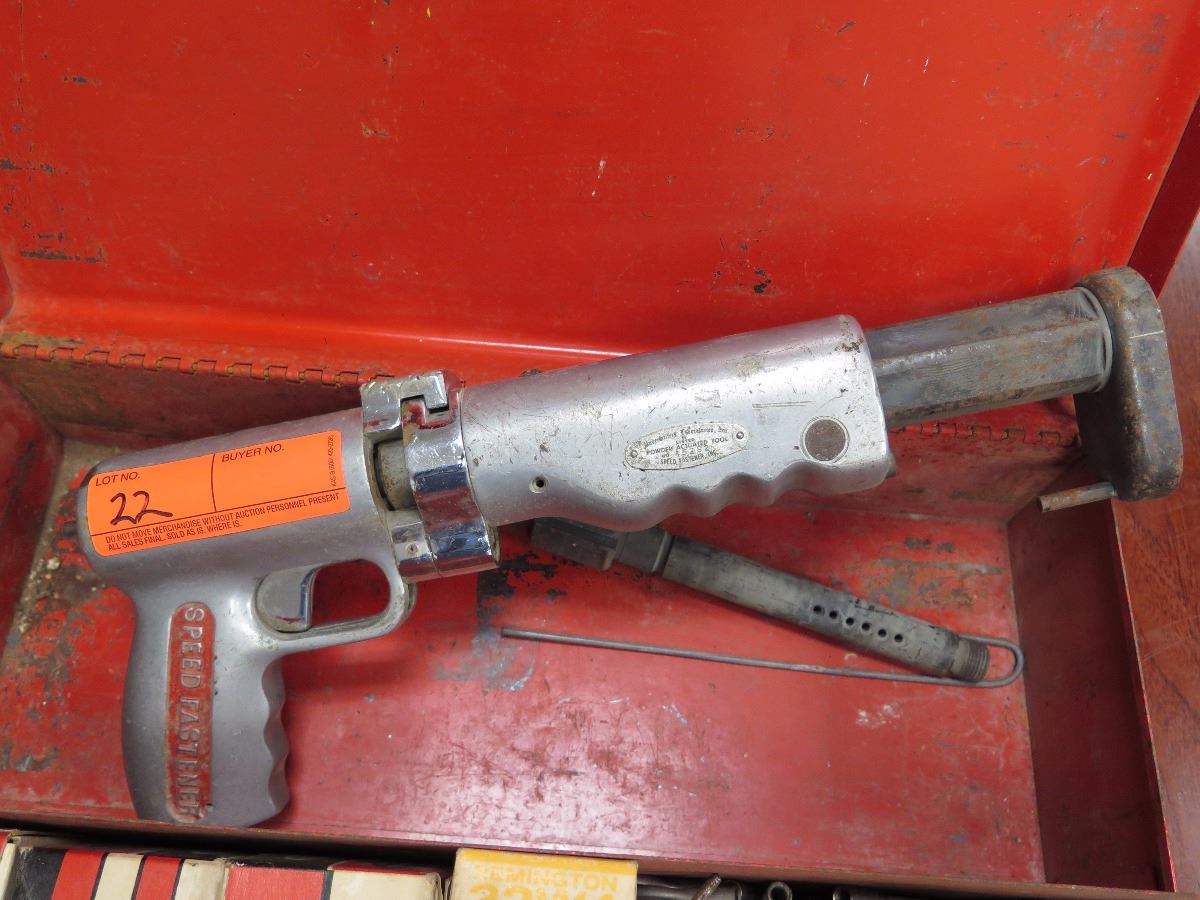Powder Actuated Driver Speed Fastener 825 Powder Actuated .22 Caliber Stud Driver w/Case