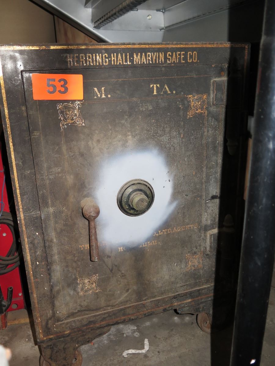 Old Safe Herring Hall Marvin Safe Co On Wheels Locked No Code old-safe-herring-hall-marvin-safe-co-on-wheels-locked-no-code
