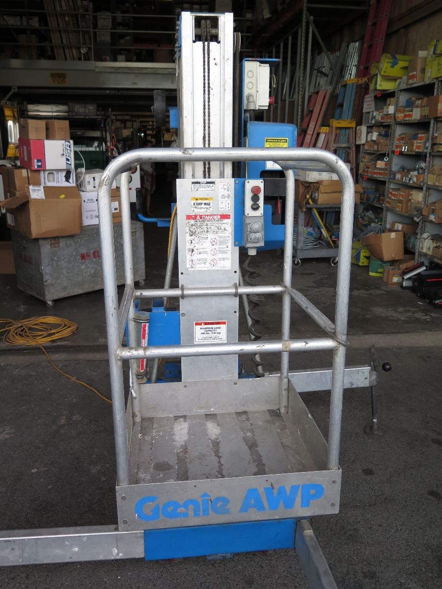 Genie AWP-24 Man Lift/Scissor Lift Machine - 24 Ft Reach, 300 lb Load ...