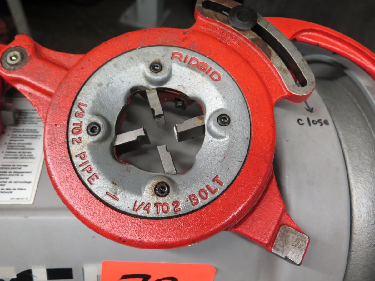 Ridgid 1224 Pipe Threading Machine w/Die Heads, Dies, Pipe Cutter ...