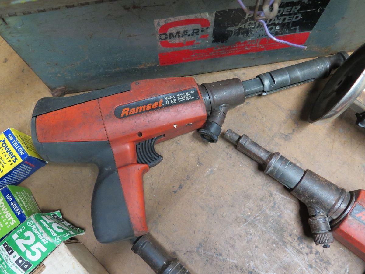 Powder Actuated Driver 5 Misc. Ramset D60, D60L Powder Actuated Driver, Fasterners, Nailer w ...