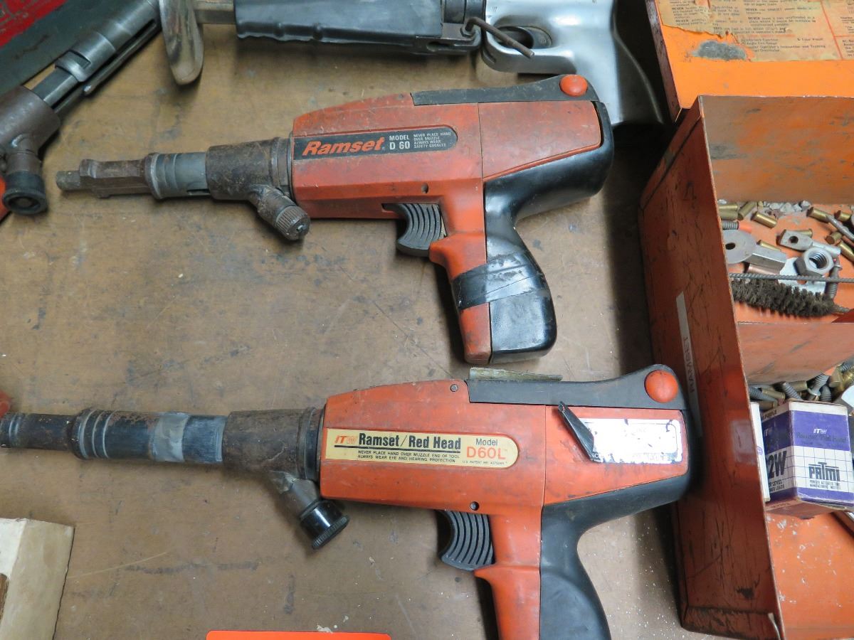 Powder Actuated Driver 5 Misc. Ramset D60, D60L Powder Actuated Driver, Fasterners, Nailer w ...