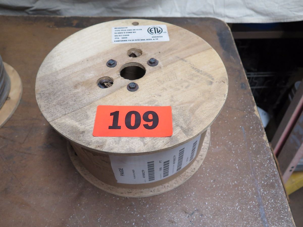 New Spool 18 AWG 5C RISER Sound/Security Cable Copper (1000 ft spool)