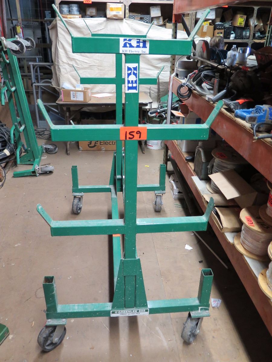 Greenlee 668 Mobile Conduit and Pipe Rack w/603 Casters