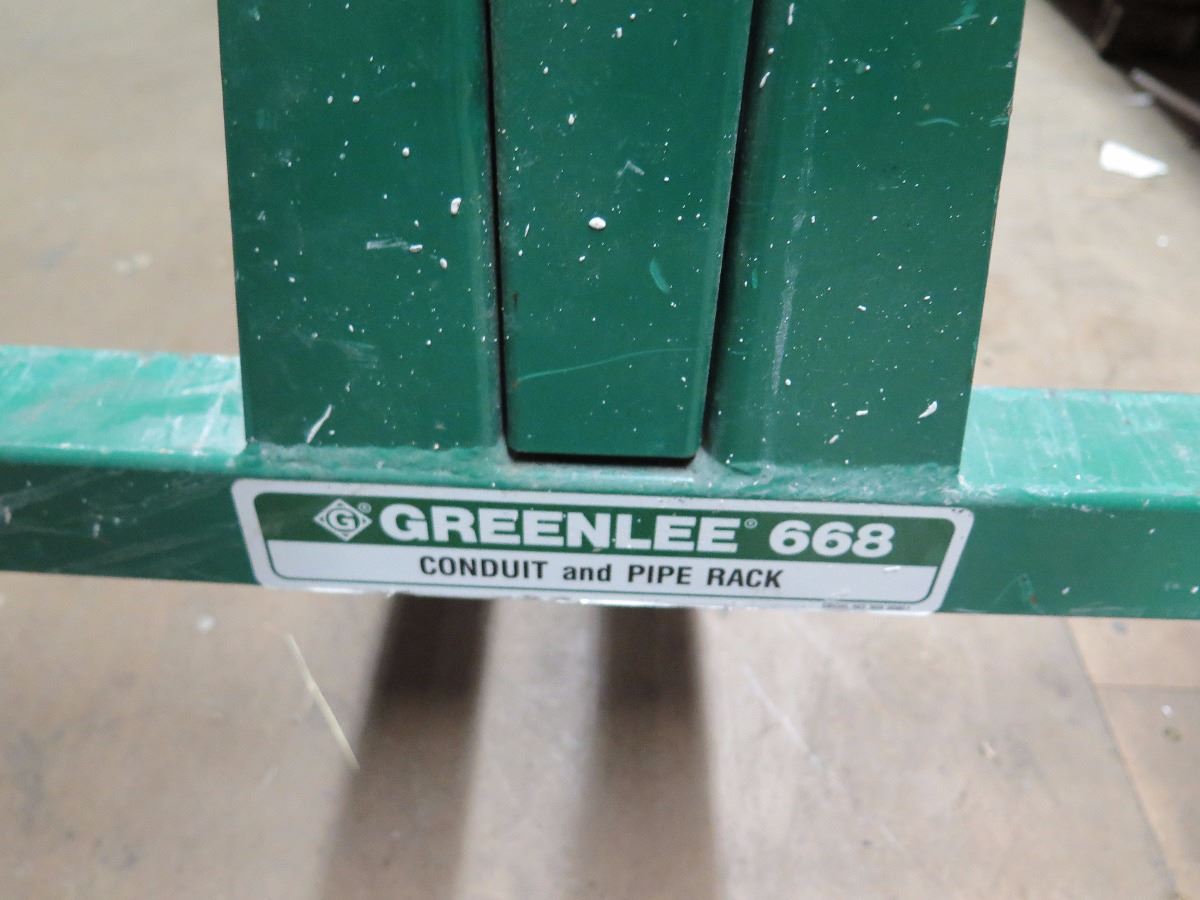 Master Bundle Rack Greenlee Rack Greenlee 668 Mobile Conduit and Pipe Rack w/603 Casters