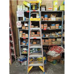 Two Werner Step Ladders (one 8-ft, one 6ft)