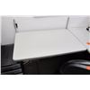 Image 2 : Modular Workstation w/2-Piece Desk, Office Chair, Drawers & 2-Wall Cubicle Enclosure