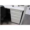 Image 4 : Modular Workstation w/2-Piece Desk, Office Chair, Drawers & 2-Wall Cubicle Enclosure