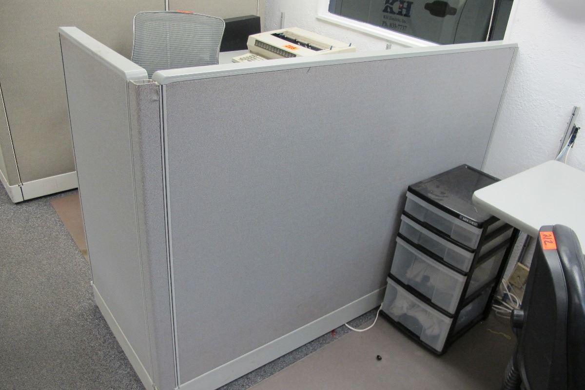 Modular Workstation w/2-Piece Desk, Stylish Office Chair, Drawers & 2 ...