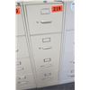 Image 1 : Tall 4-Drawer Metal File Cabinet - Beige 50"X15"