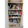 Image 2 : Tall White Cabinet w/Misc. Office Supplies: Binder Clips, Pens, Cleaners, Adding Machine Ribbon, etc