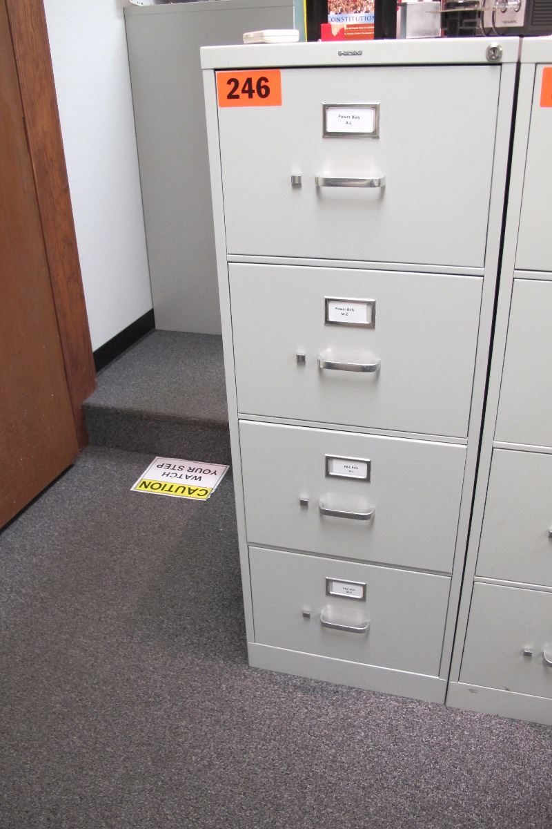 Tall HON 4 Drawer Metal Filing Cabinet 52 X 18 Lt Tall HON 4 Drawer Metal Filing Cabinet 52 X 18 Lt