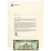 Image 1 : Disneyland Cast Member Letter & Disney Dollar.