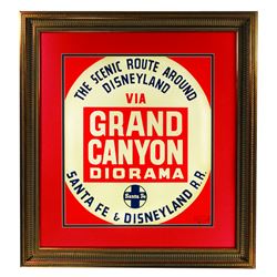 "Grand Canyon Diorama" Lamp Post Sign.