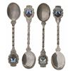 Image 1 : Collection of (4) Disneyland Castle Crest Spoons.